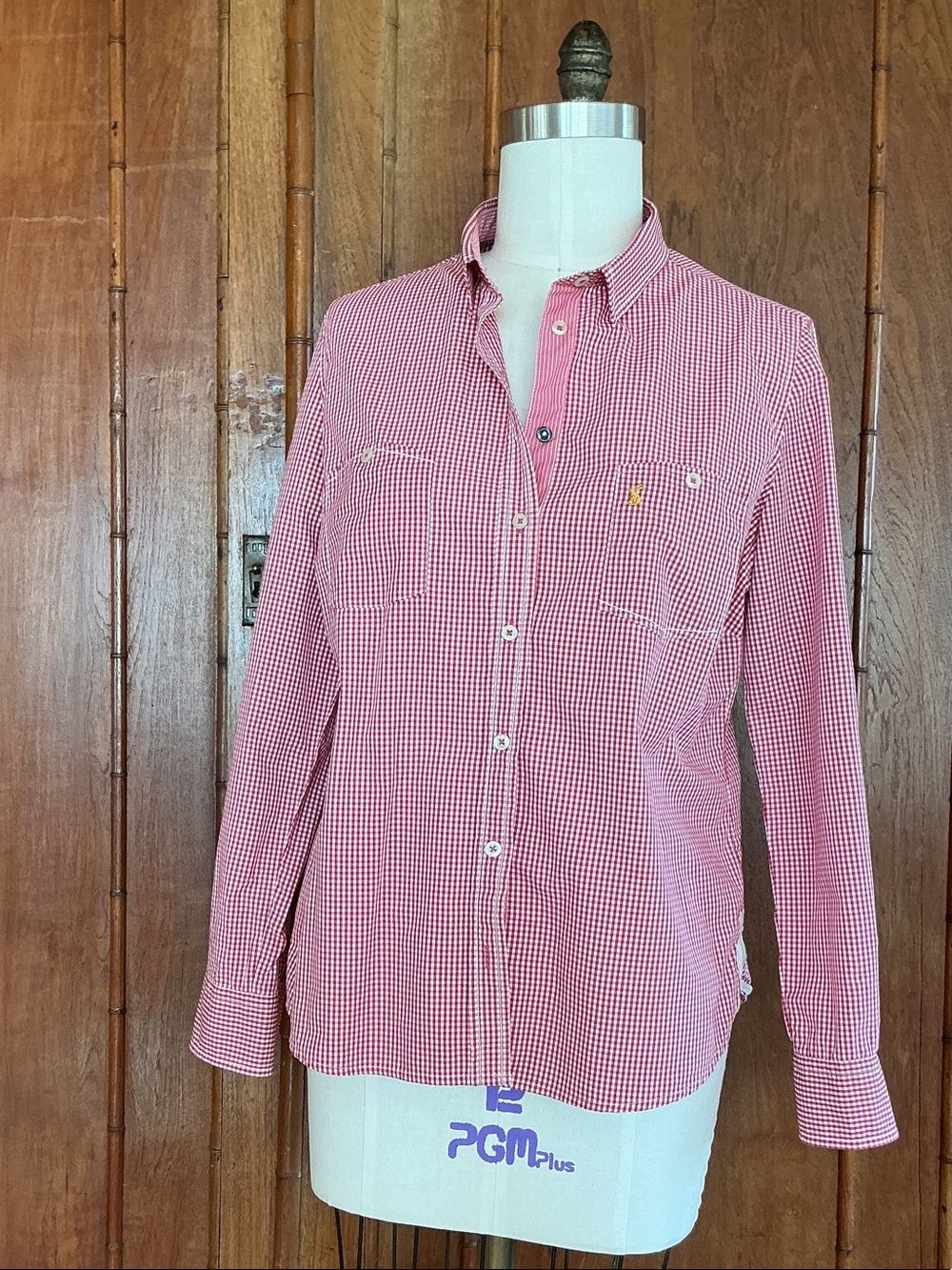 Joules Red Gingham Button-Down Shirt